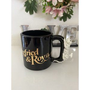 Bergschrund‎ Seattle Siegfried & Roy The Mirage Black Mug w White Tiger Handle